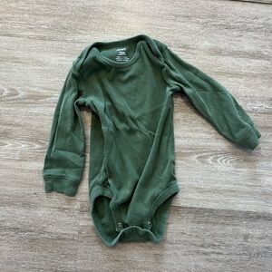 Carter's Green Bodysuit Soft Knit Long-Sleeve